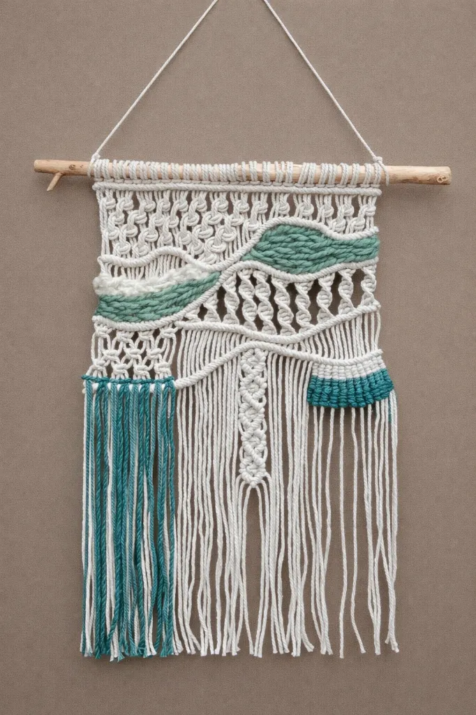 Décoration murale macramé