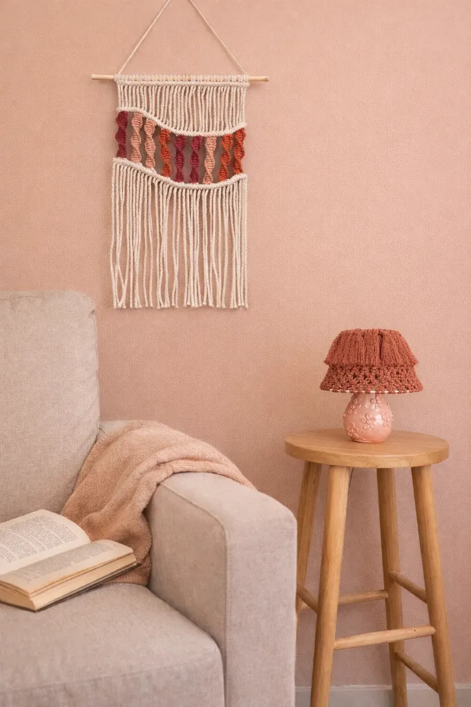 Décoration murale macramé