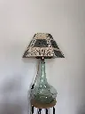 Lampe dame jeanne originale, jute et macramé