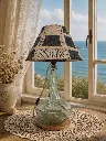 Lampe dame jeanne originale, jute et macramé