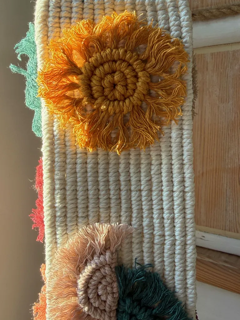 Lampe inspiration vintage en macramé