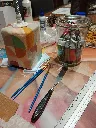 Lampe inspiration vintage en macramé