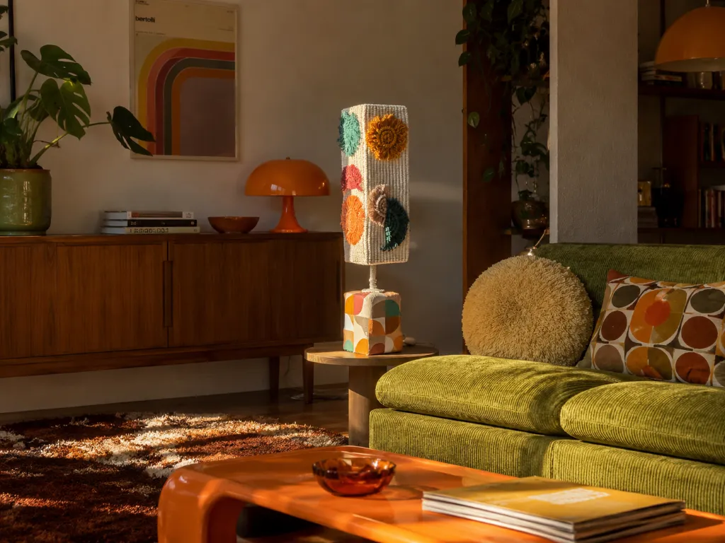 Lampe inspiration vintage en macramé