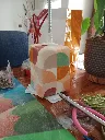 Lampe inspiration vintage en macramé